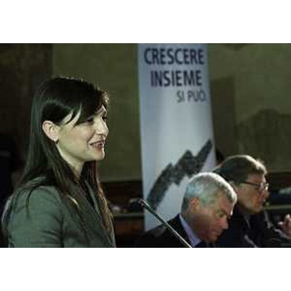 Debora Serracchiani (Presidente Regione Friuli Venezia Giulia) alla cerimonia per i 70 anni della Confcommercio del Friuli Venezia Giulia, nel Salone del Parlamento del Castello - Udine 18/05/2015
