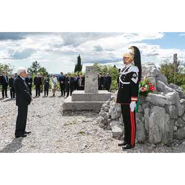 Sergio Mattarella (Presidente Repubblica) alle celebrazioni del Centenario dell'entrata dell'Italia nella Grande Guerra - Monte San Michele (GO) 24/05/2015