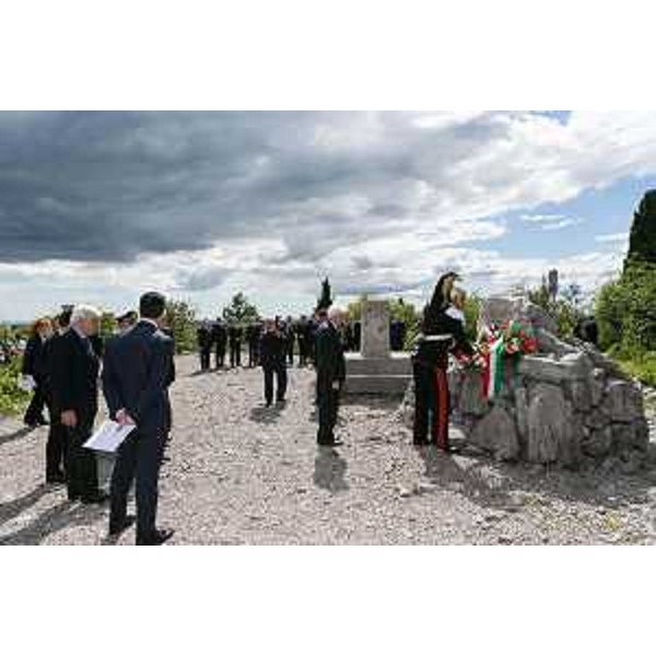 Sergio Mattarella (Presidente Repubblica) alle celebrazioni del Centenario dell'entrata dell'Italia nella Grande Guerra - Monte San Michele (GO) 24/05/2015