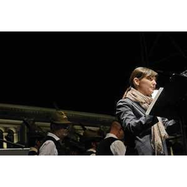 Debora Serracchiani (Presidente Regione Friuli Venezia Giulia) agli eventi conclusivi della grande iniziativa nazionale "L'Esercito marciava ...", in piazza Unità d'Italia - Trieste 24/05/2015