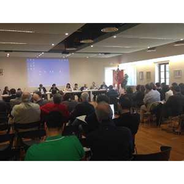 Mariagrazia Santoro (Assessore regionale Pianificazione territoriale) al workshop "Il Paesaggio rurale", il quinto per la redazione del Piano Paesaggistico Regionale (PPR), a Villa di Toppo Florio - Buttrio 25/05/2015