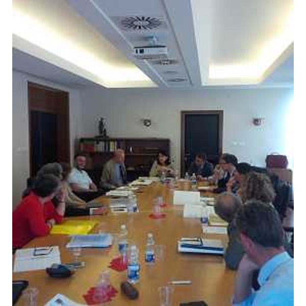 Mariagrazia Santoro (Assessore regionale Edilizia) alla riunione plenaria delle cinque Aziende Regionali per l'Edilizia Residenziale (ATER) per l'approvazione congiunta dei bilanci consuntivi 2014, nella sede dell'ATER di Trieste - 26/05/2015