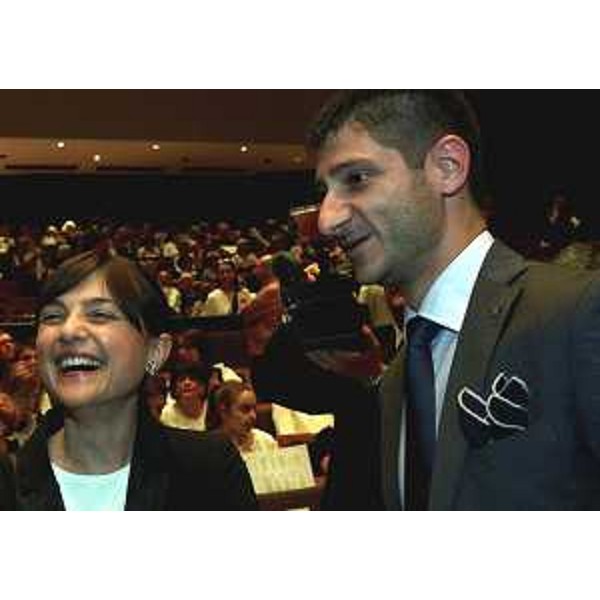 Debora Serracchiani (Presidente Regione Friuli Venezia Giulia) con Matteo Tonon (presidente Confindustria Udine) – Zagabria 02/06/2015