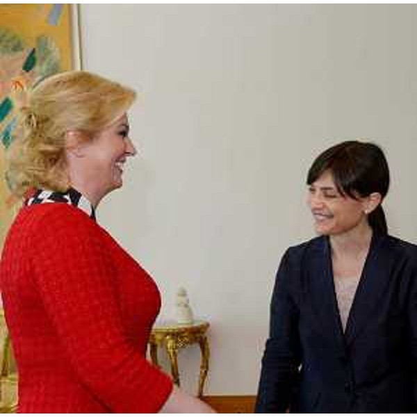 Kolinda Grabar-Kitarovic (Presidente Croazia), Debora Serracchiani (presidente Friuli Venezia Giulia) Zagabria 03/06/2015
