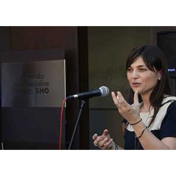 Debora Serracchiani (Presidente Regione Friuli Venezia Giulia) alle manifestazioni per il trentennale dell'Istituto comprensivo statale con insegnamento bilingue sloveno-italiano - San Pietro al Natisone 05/06/2015