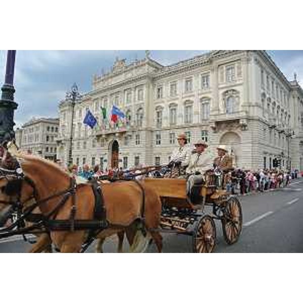 Solenne cerimonia militare conclusiva del 44° Raduno nazionale dell'Associazione Arma di Cavalleria, in piazza Unità d'Italia - Trieste 14/06/2015