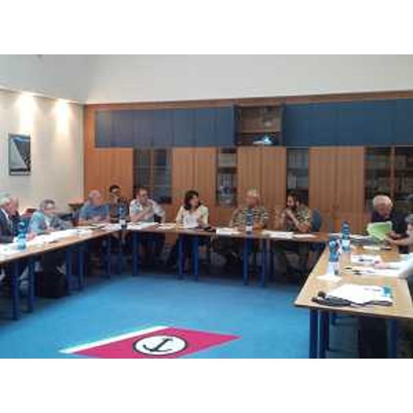 Mariagrazia Santoro (Assessore regionale Pianificazione territoriale) alla riunione del Comitato Misto Paritetico sulle servitù militari (Co.Mi.Par.) nella sede della Capitaneria di Porto - Trieste 17/06/2015