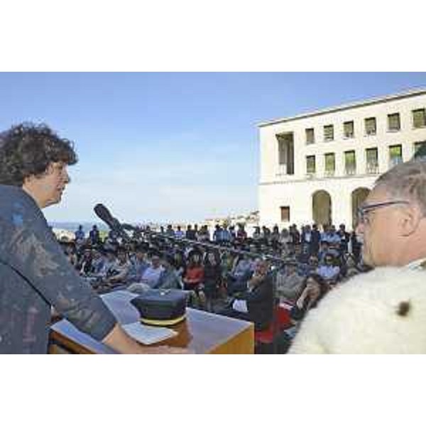 Loredana Panariti (Assessore regionale Lavoro, Ricerca e Università) e Maurizio Fermeglia (Rettore Università Trieste) al Graduation Day, cerimonia di proclamazione dei dottori di ricerca (Anno Accademico 2013-2014), all'Università degli Studi - Trieste 18/06/2015