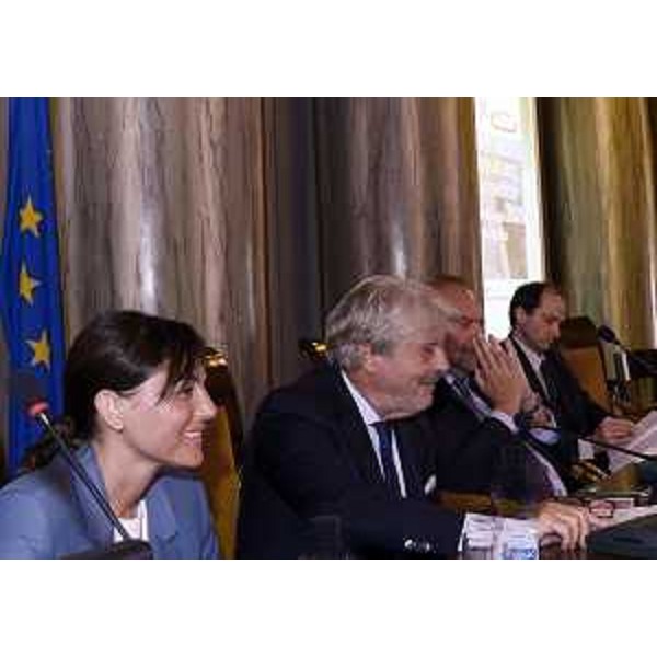Debora Serracchiani (Presidente Regione Friuli Venezia Giulia) al convegno sui corridoi europei promosso dal Comitato promotore Transpadana e dalla Camera di Commercio - Trieste 19/06/2015