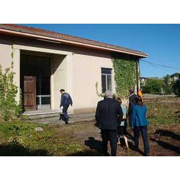 Claudio Cracovia (Questore Udine), Provvidenza Delfina Raimondo (Prefetto Udine), Gianni Torrenti (Assessore regionale Solidarietà) e Debora Serracchiani (Presidente Regione Friuli Venezia Giulia) durante il sopralluogo alla Caserma Cavarzerani in via Cividale - Udine 24/06/2015
