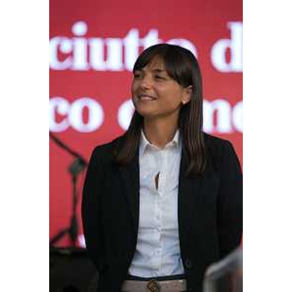 Debora Serracchiani (Presidente Regione Friuli Venezia Giulia) all'inaugurazione di "Aria di Friuli Venezia Giulia", in piazza Duomo - San Daniele del Friuli 26/06/2015
