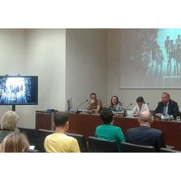 Barbara Franchin (Direttrice ITS International Talent Support), Debora Serracchiani (Presidente Regione Friuli Venezia Giulia) e Roberto Cosolini (Sindaco Trieste) alla presentazione di ITS 2015, quattordicesima edizione dell'International Talent Support - Trieste 01/07/2015