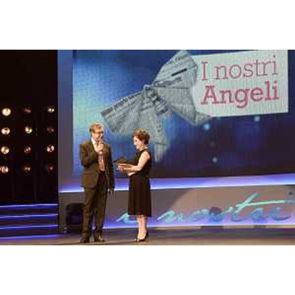 Francesco Peroni (Assessore regionale Finanze) e Marinella Chirico (Giornalista Rai) alla serata "I nostri Angeli", evento centrale della dodicesima edizione del "Premio giornalistico internazionale Marco Luchetta", al Politeama Rossetti - Trieste 02/07/2015