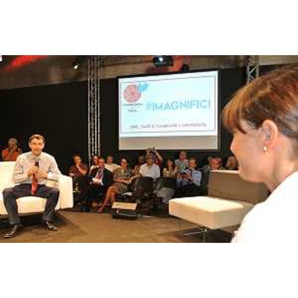 Stefano Paleari (rettore Università Bergamo e presidente Conferenza dei Rettori delle Università Italiane) e Debora Serracchiani (presidente Friuli Venezia Giulia) - Udine 05/07/2015