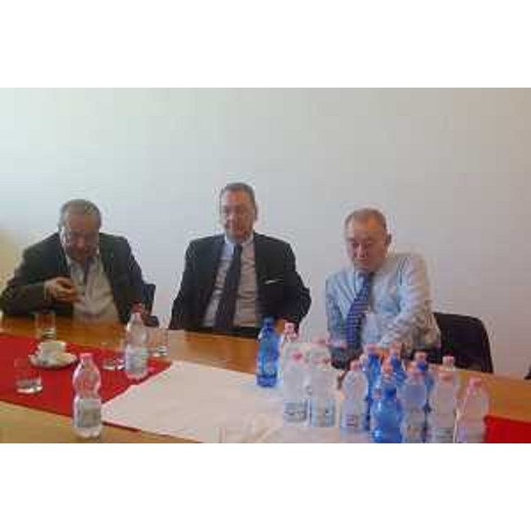 Michelangelo Agrusti (presidente Unindustria Pordenone), Sergio Bolzonello (vicepresidente Friuli Venezia Giulia e assessore Attività produttive) e Giorgio Squinzi (presidente nazionale Confindustria) – Ronchi dei Legionari 07/07/2015