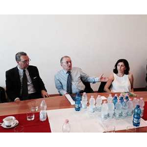Sergio Bolzonello (vicepresidente Friuli Venezia Giulia e assessore Attività produttive) e Giorgio Squinzi (presidente nazionale Confindustria) – Ronchi dei Legionari 07/07/2015