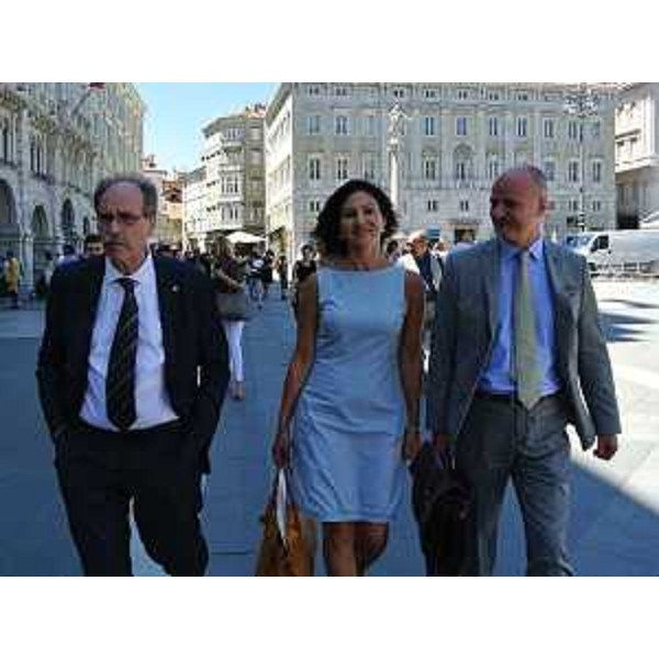 Gianni Torrenti (Assessore regionale Cultura), Angela Zappulla (Comune Cividale) e Stefano Calabretto (direttore artistico Mittelfest) – Trieste 10/07/2015