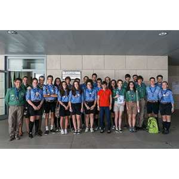 Debora Serracchiani (Presidente Regione Friuli Venezia Giulia) saluta la delegazione degli Scout del FVG che dal 27 luglio all'8 agosto prossimi prenderà parte in Giappone al terzo World Scout Jamboree - Udine 17/07/2015