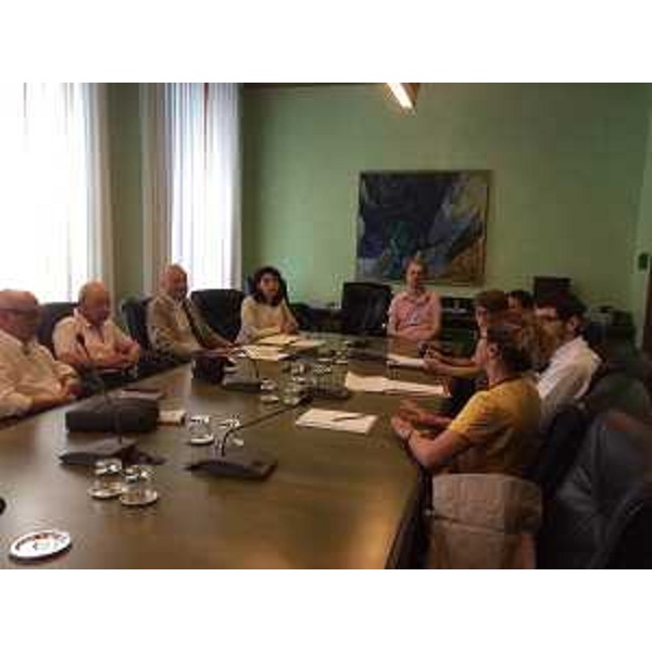 Incontro tra Mariagrazia Santoro (Assessore regionale Edilizia), la Giunta della Consulta regionale delle Associazioni di persone disabili e delle loro famiglie del FVG (presieduta da Vincenzo Zoccano) e i rappresentanti del Centro Regionale di Informazione sulle Barriere Architettoniche (CRIBA), in Consiglio regionale - Trieste 21/07/2015