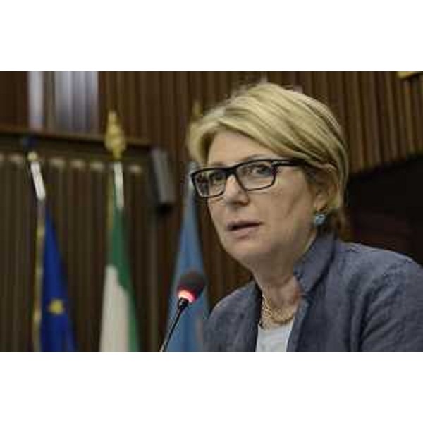 Maria Sandra Telesca (Assessore regionale Salute, Integrazione socio-sanitaria, Politiche sociali e Famiglia) nella terza giornata d'Aula dedicata all'assestamento di Bilancio, in Consiglio regionale - Trieste 23/07/2015
