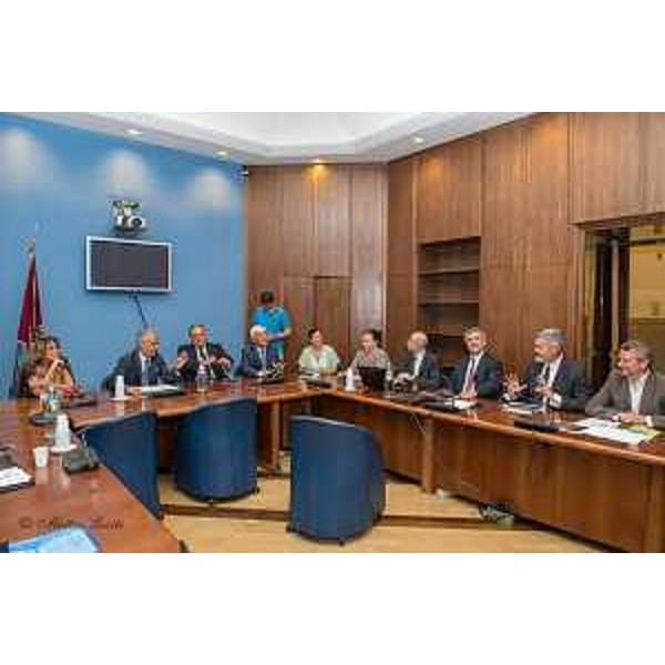Paolo Panontin (Assessore regionale Protezione civile FVG) e Luciano Sulli (Direttore centrale Protezione civile FVG) all'incontro con il prefetto Matteo Piantedosi (Vicedirettore generale Pubblica Sicurezza) sul progetto della Regione FVG per la centrale unica dell'emergenza con il numero 112, al Ministero dell'Interno - Roma 28/07/2015 (Foto Ministero Interno)