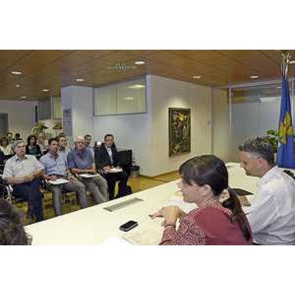 Debora Serracchiani (Presidente Regione Friuli Venezia Giulia) alla prima riunione del Comitato tecnico-scientifico per l'organizzazione degli eventi per la commemorazione del 40° anniversario del terremoto del Friuli (1976-2016) - Udine 03/08/2015