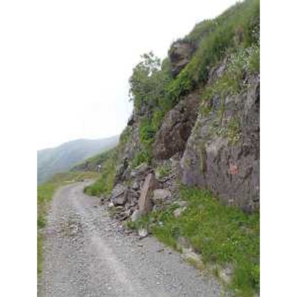 Frana sulla strada comunale Ravascletto-Comeglians denominata “Panoramica delle Vette”