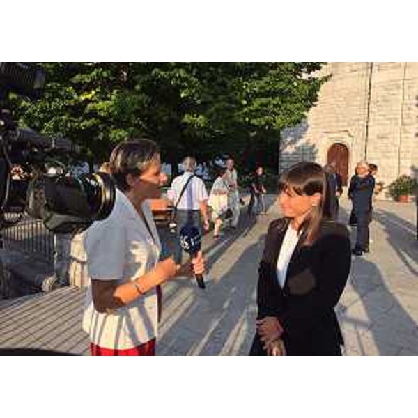 Debora Serracchiani (Presidente Regione Friuli Venezia Giulia) sul Monte Santo per il concerto dedicato ai Caduti di tutte le Nazioni - Sveta Gora (SLO) 23/08/2015