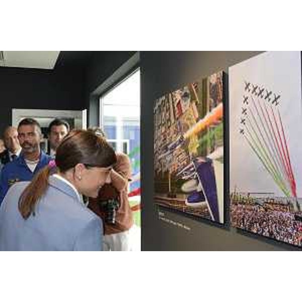 Debora Serracchiani (Presidente Regione Friuli Venezia Giulia) all'inaugurazione dell'area museale dedicata alla Pattuglia Acrobatica Nazionale (PAN) "Frecce Tricolori" - Base Aerea Militare di Rivolto 25/08/2015