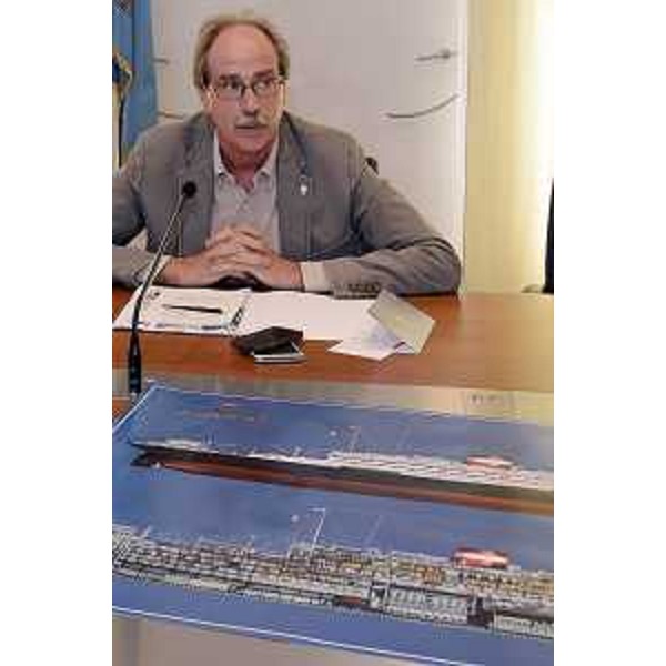 Gianni Torrenti (Assessore regionale Cultura) alla presentazione della mostra "Saturnia e Vulcania: motonavi da record" - Trieste 01/09/2015