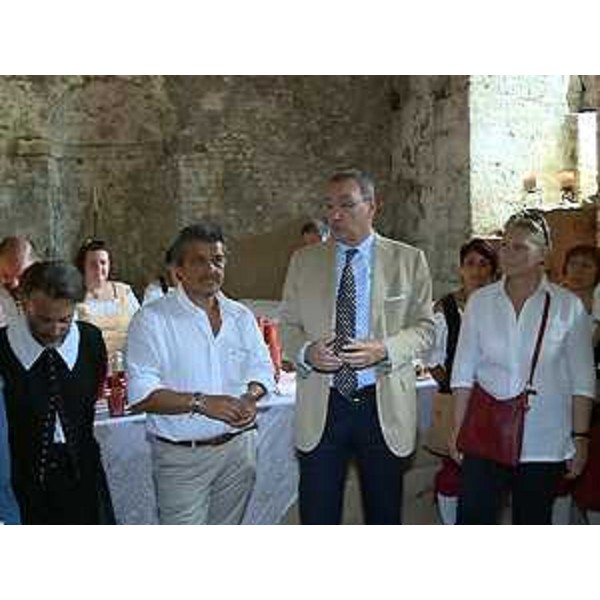 Sergio Bolzonello (Vicepresidente Regione FVG e assessore Attività produttive) visita la mostra storica della rievocazione "A.D. 1615 Palma alle armi", allestita alla polveriera di contrada Garzoni - Palmanova 04/09/2015