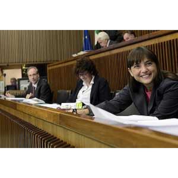 Debora Serracchiani (Presidente Regione Friuli Venezia Giulia) nell'Aula del Consiglio regionale - Trieste 10/09/2015