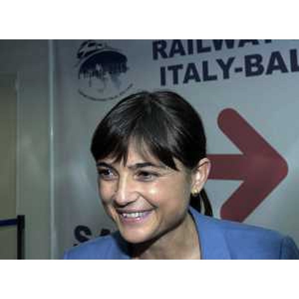 Debora Serracchiani (Presidente Regione Friuli Venezia Giulia) al Forum ferroviario internazionale Italia-Balcani, in Stazione Marittima - Trieste 17/09/2015