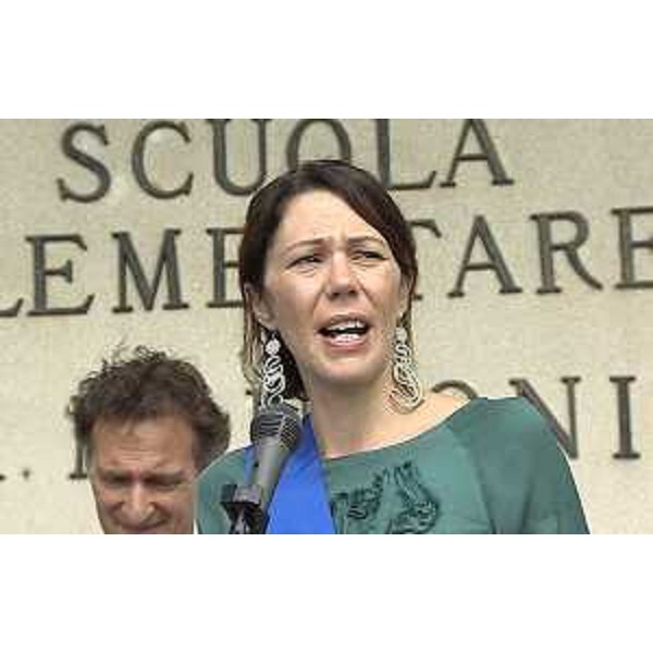 Ilaria Cecot (Assessore Istruzione Provincia Gorizia) all'inaugurazione della ristrutturazione e dell'ampliamento della scuola primaria Alessandro Manzoni - Mariano 18/09/2015