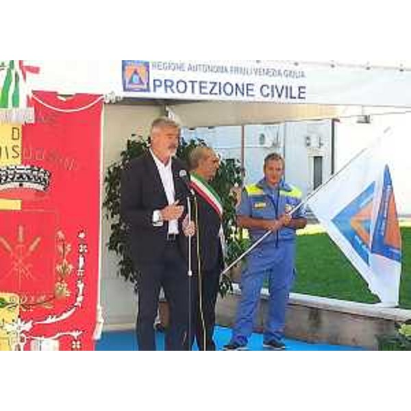 Paolo Panontin (Assessore regionale Protezione civile) ai festeggiamenti del 20° anniversario del Gruppo comunale di Protezione civile - Pravisdomini 20/09/2015