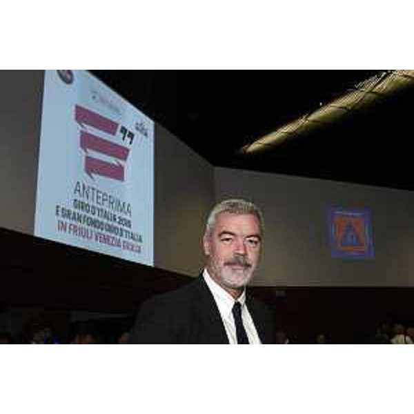 Paolo Panontin (Assessore regionale Autonomie locali, Coordinamento Riforme, Protezione civile) all'anteprima "Giro d'Italia 2016 e Gran Fondo Giro d'Italia in Friuli Venezia Giulia", nella sede della Protezione civile del FVG - Palmanova 21/09/2015