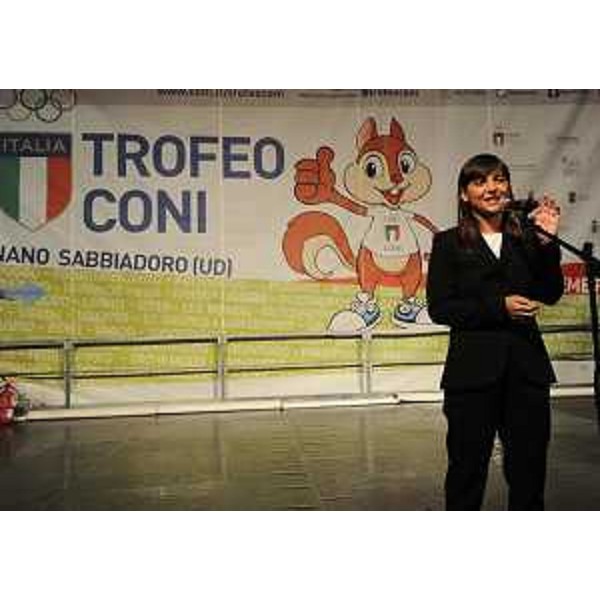 Debora Serracchiani (Presidente Regione Friuli Venezia Giulia) alla cerimonia di apertura della fase finale del Trofeo CONI, allo Stadio Teghil - Lignano Sabbiadoro 24/09/2015 (Foto Diego Petrussi)