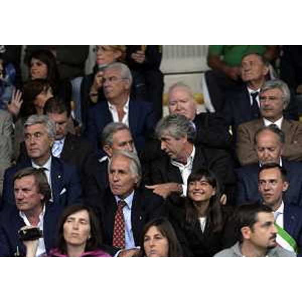 Giorgio Brandolin (Presidente CONI FVG), Giovanni Malagò (Presidente CONI), Debora Serracchiani (Presidente Regione Friuli Venezia Giulia) e Luca Fanotto (Sindaco Lignano) alla cerimonia di apertura della fase finale del Trofeo CONI, allo Stadio Teghil - Lignano Sabbiadoro 24/09/2015
