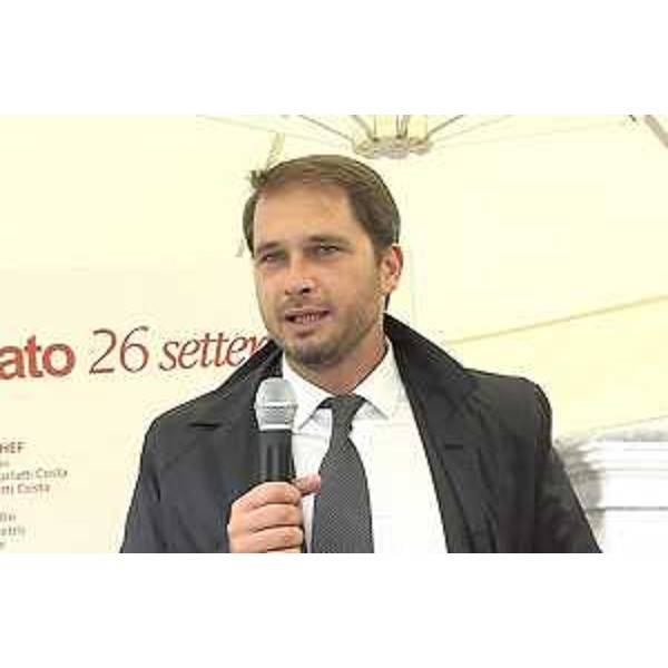 Cristiano Shaurli (Assessore regionale Risorse agricole e forestali) all'inaugurazione della XII edizione di "Gusti di Frontiera" - Gorizia 24/09/2015