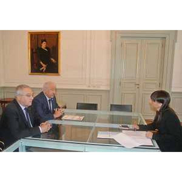 Renato Cisilin (Consigliere nazionale ANA) e Paolo Verdoliva (Presidente Sezione ANA Gorizia) incontrano Debora Serracchiani Debora Serracchiani (Presidente Regione Friuli Venezia Giulia) - Trieste 24/09/2015