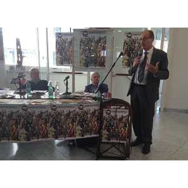 Livio Jacob (Presidente Giornate Cinema Muto), Carlo Montanaro (Direttivo Giornate Cinema Muto) e Gianni Torrenti (Assessore regionale Cultura) alla presentazione della XXXIV edizione de "Le Giornate del Cinema Muto" (3-11 ottobre 2015, Pordenone) – Pordenone 22/09/2015