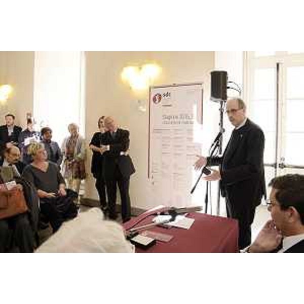 Gianni Torrenti (Assessore regionale Cultura) alla presentazione del cartellone della Società dei Concerti di Trieste, LXXXIV Stagione, al Teatro Lirico Giuseppe Verdi - Trieste 29/09/2015