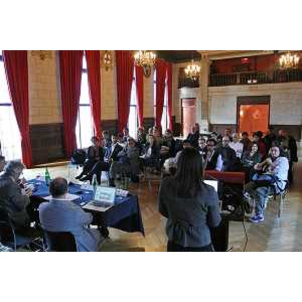 Debora Serracchiani (Presidente Regione Friuli Venezia Giulia) all'Accademia italiana di Studi avanzati, presso la Columbia University - New York 05/10/2015 