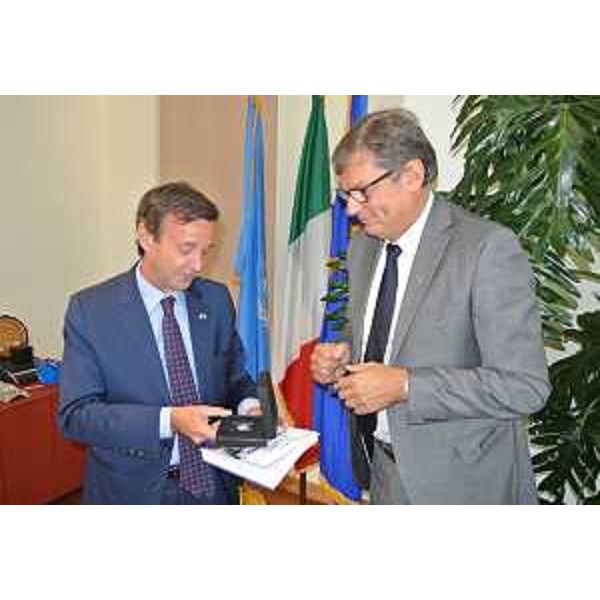 Sebastiano Cardi (Rappresentante permanente d'Italia alle Nazioni Unite) e Giovanni Da Pozzo (Presidente CCIAA Udine), nella sede dell'ONU - New York 06/10/2015