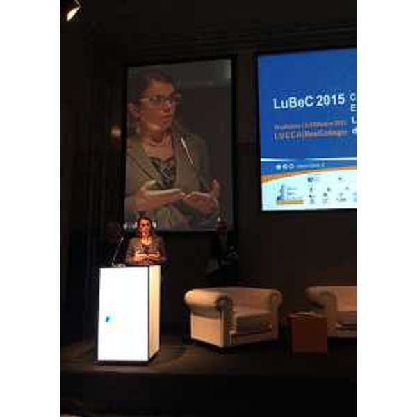 Anna Puccio (Segretaria generale Fondazione italiana Accenture) premiata per la promozione e il sostegno allo sviluppo dell'impresa sociale nell'ambito culturale come modello economicamente sostenibile a elevato impatto sulle comunità all'XI edizione di LUBEC, rassegna dedicata alla valorizzazione dei Beni Culturali - Lucca 08/10/2015