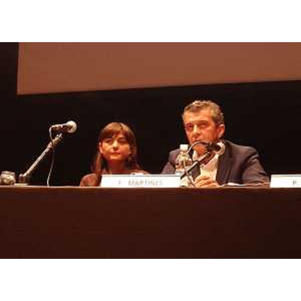 Debora Serracchiani (Presidente Regione Friuli Venezia Giulia) e Francesco Martines (Sindaco Palmanova) al convegno "Rigenerazione urbana e vincolo", promosso dal Consiglio nazionale dell'Ordine degli Architetti, Pianificatori, Paesaggisti e Conservatori, al Teatro Modena - Palmanova 09/10/2015