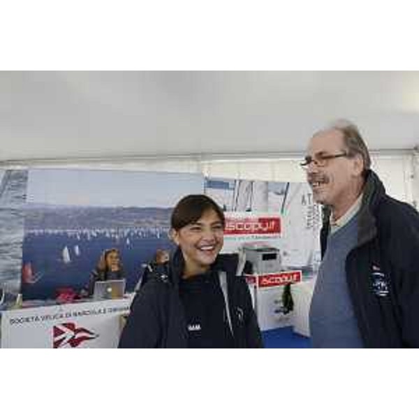 Debora Serracchiani (Presidente Regione Friuli Venezia Giulia) e Gianni Torrenti (Assessore regionale Cultura, Sport e Solidarietà) alla partenza della XLVII Barcolana - Trieste 11/10/2015