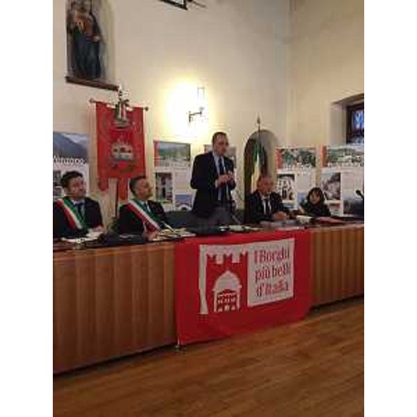 Sergio Bolzonello (Vicepresidente Regione FVG e assessore Attività produttive, Cooperazione e Turismo) alla cerimonia ufficiale dell'entrata di Venzone tra i Borghi più belli d'Italia - Venzone 10/10/2015