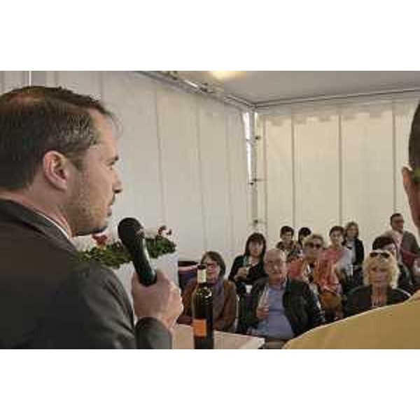 Cristiano Shaurli (Assessore regionale Risorse agricole e forestali) nello stand dell'ERSA al Villaggio Barcolana - Trieste 09/10/2015