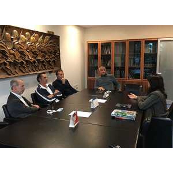 Mariagrazia Santoro (Assessore regionale Pianificazione territoriale) con Paul Cayard (Velista) e gli imprenditori Massimo Franzo e Paolo Perosa - Udine 12/10/2015